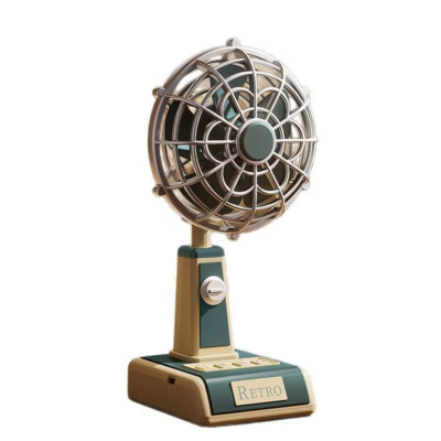 Retro Mini USB Rechargeable Desktop Fan